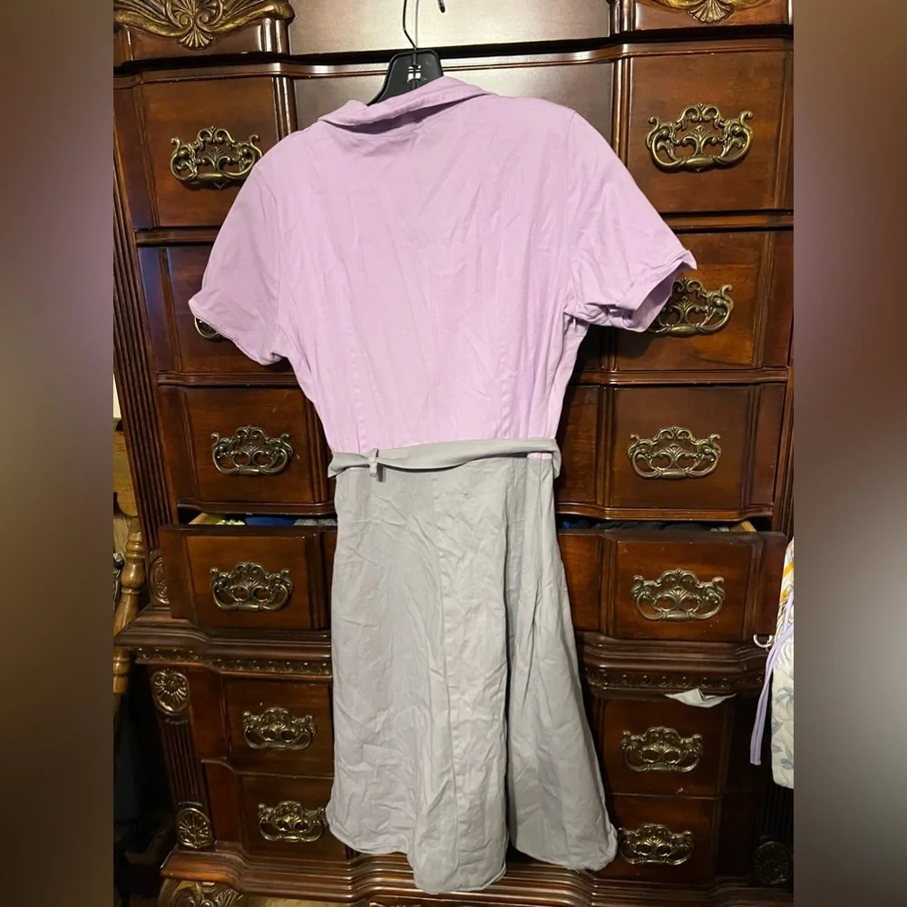 Cute gray/purple dress - Picture 2 of 2